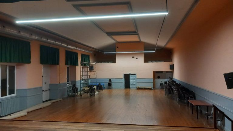 Proyecto de iluminación realizado en las instaalaciones del Colegio Nuestra señora de la Antigua, en Orduña, Bizkaia.