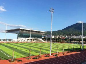 Proyecto de iluminacion realizado en el estadio de fútbol Xingping forest Park, en Xingping, China