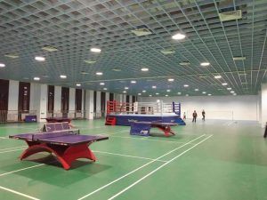 Proyecto de iluminacion realizado en las instalaciones del centro militar de entrenamiento deportivo en China