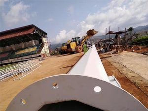 Proyecto de iluminacion realizado en el estadio de Yaoundé, en Camerun
