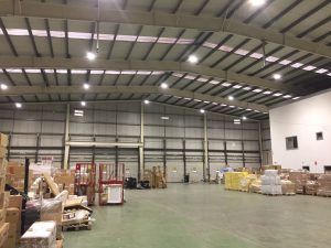 Proyecto de iluminacion realizado en las instalaciones de la empresa TDN, en Sangonera La Verde, Murcia