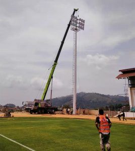 Proyecto de iluminacion realizado en el estadio de Yaoundé, en Camerun
