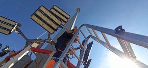 Proyecto de iluminación en el sector portuario en la empresa CSP Torres Spain, en el puerto de Bilbao, Bizkaia.