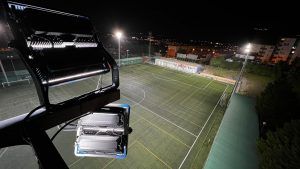 Proyecto de iluminacion realizado en las instalaciones del campo deportivo Los Llanos, Portugalete, Bizkaia.