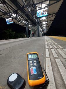 Proyecto de iluminacion realizado en las instalaciones de la estación 3 de Febrero, en Buenos Aires, Argentina