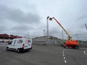 Proyecto de iluminacion realizado en las instalaciones del colegio Askartza Claret, en Leioa, Bizkaia