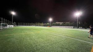 Proyecto de iluminacion realizado en las instalaciones del campo de fútbol Rivas, en Portugalete, Bizkaia.