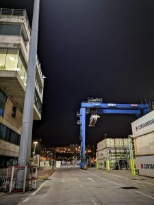 Proyecto de iluminación en el sector portuario en la empresa CSP Torres Spain, en el puerto de Bilbao, Bizkaia.