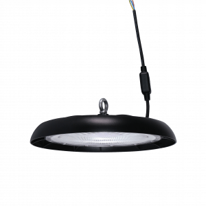 Iluminacion profesional para grandes alturas HB02: luminaria LED 100 W, IP65, rendimiento y alta eficiencia. Ideal para naves y grandes superficies.