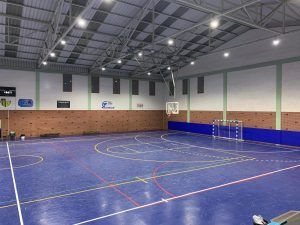 Proyecto de iluminacion realizado en las instalaciones del Polideportivo Elorrio, en Elorrio, Bizkaia